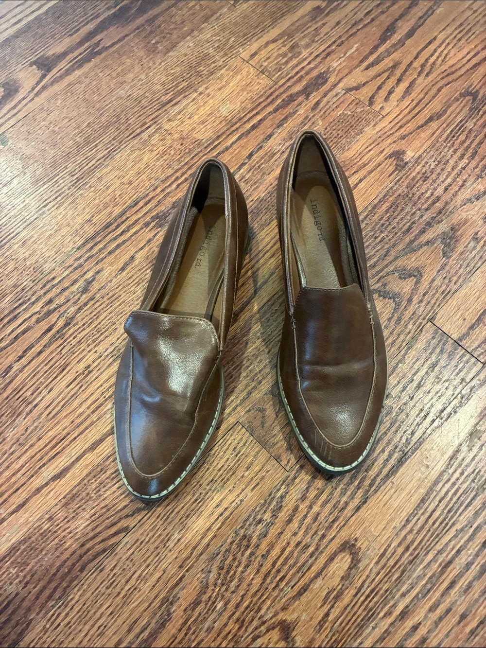 Women's Brown Leather Slip-On Loafers